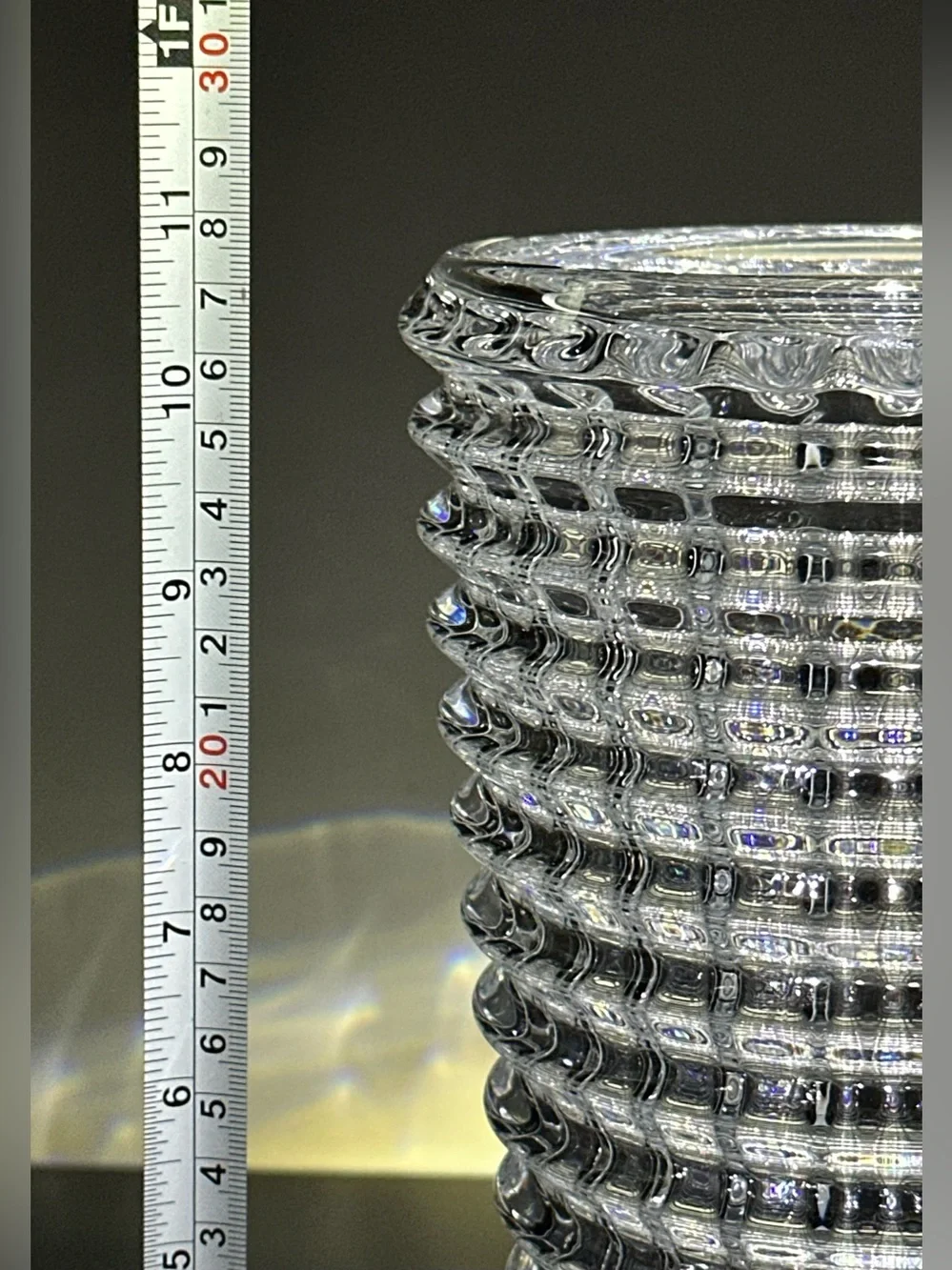 NEW SPARKLING LARGE FINE CRYSTAL VASE 11 in TALL LUXURY FLOWER ARRNGMNT EYE CUT